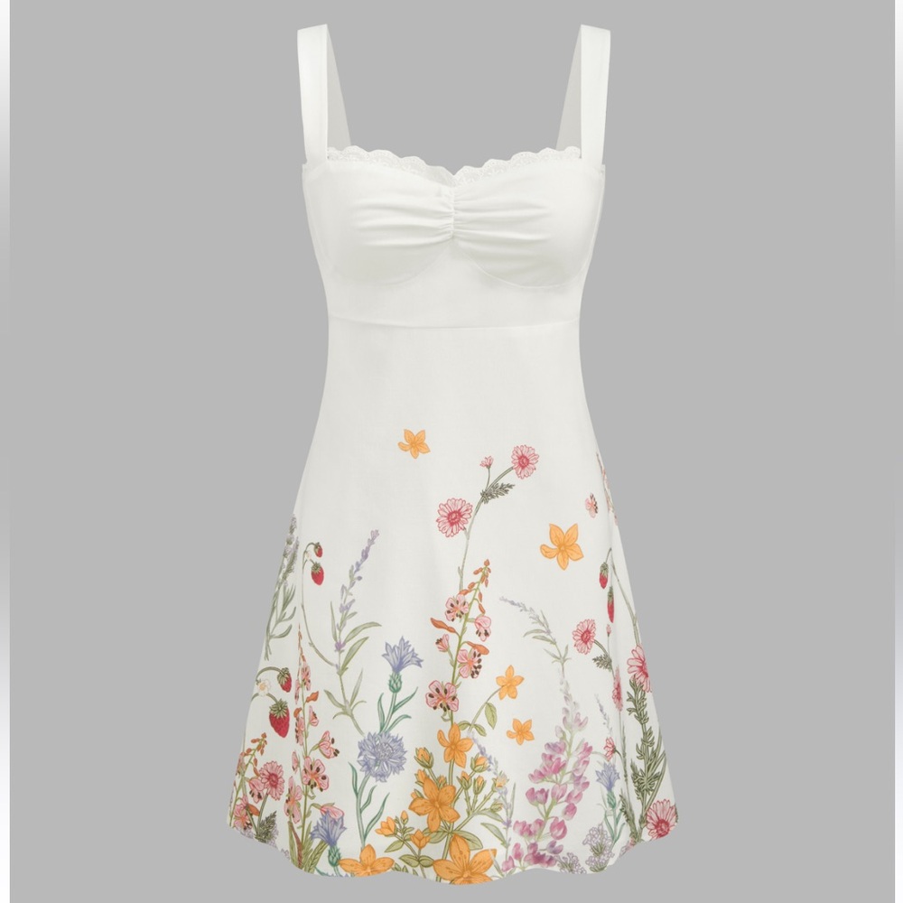 NWT Floral Embroidered Dress